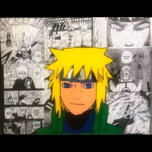 Naruto Shippuden Minato Namikaze Anime Glass Painting